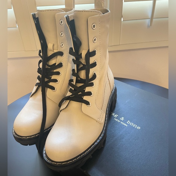 Ray & Bone Leather Combat Boots - Picture 4 of 5
